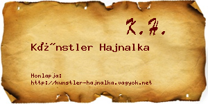 Künstler Hajnalka névjegykártya